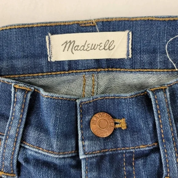 Madewell 9" High Riser Skinny Skinny Jeans Womens Size 27 Blue Stretch Denim - Picture 3 of 16